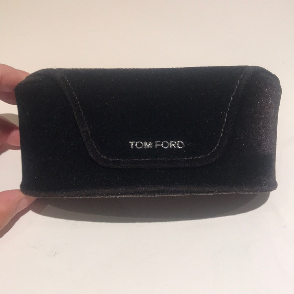Tom Ford Brown Velvet Eyeglass Case